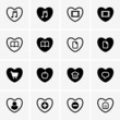 Set of favourite icons