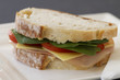 Healthy sandwich on blur background