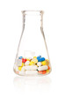 Flask with pills