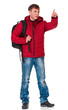 Man in winter clothing