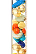 Test tube with pills