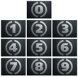 Chiffres plaques Noires