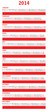 2014 year vector calendar with special design