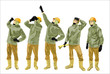 teams of workers, laborers
