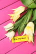 Beautiful White Tulips On Colo...