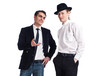 Photo: two young men on a white background two young men on a white background