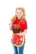 smile girl eating cakes