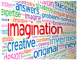 "IMAGINATION" Tag Cloud (ideas teamwork creativity dream smart)