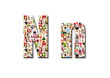 lot of people portraits - letter N large size