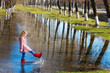 girl in spring park