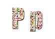 lot of people portraits - letter P large size
