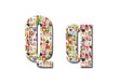 lot of people portraits - letter Q large size