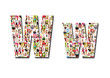 lot of people portraits - letter W large size