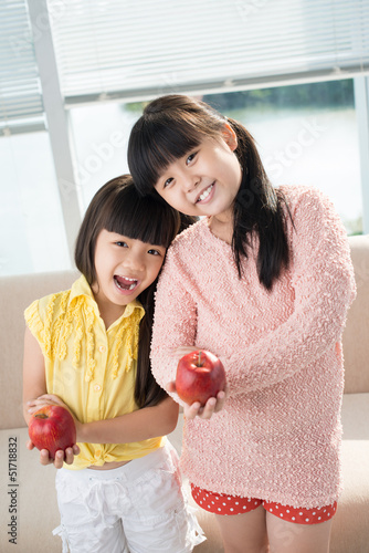 Photo: Kids with apples Kids with apples