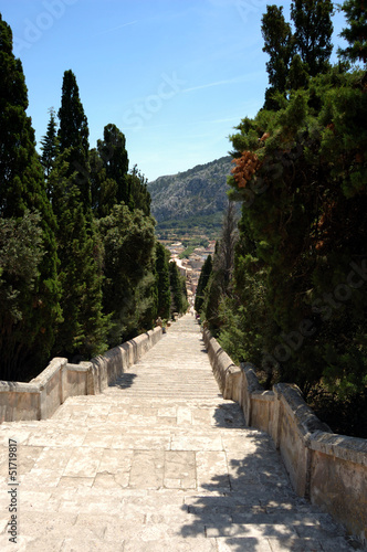 Photo: Calvary steps looking down Calvary steps looking down