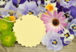 Photo: Blumen mit rundem Anhänger Blumen mit rundem Anhänger