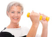 Senior at workout