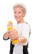 Senior at workout