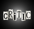 Critic concept.