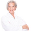 Senior woman with bathrobe