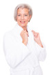 Senior woman with bathrobe