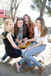 Happy teenage girls