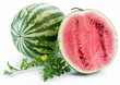 Watermelon With A Slice And Le...