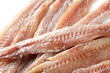 anchovy. fillet on white background. Macro