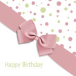 Vector birthday background with bow