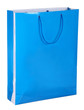 blue shopping paper bag isolated on white