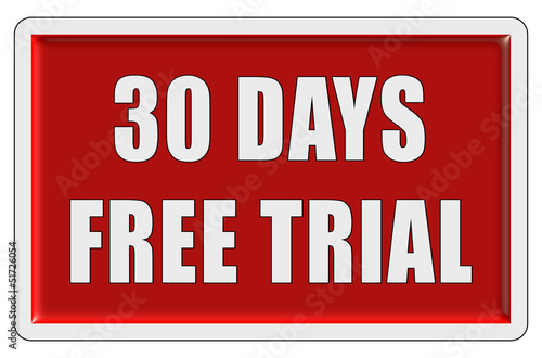 Illustration: Glassy Button rot eckig 30 DAYS FREE TRIAL Glassy Button rot eckig 30 DAYS FREE TRIAL