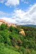 Ocher village of Roussillon and landscape, Provence, France