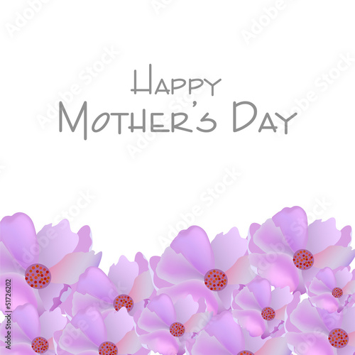 Vector: Happy Mother's Day background with flowers. Happy Mother's Day background with flowers.