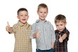 Three cheerful cute boys