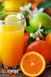 Glass of natural orange juice