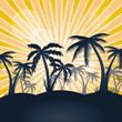 Vector: Summer holiday whit palm trees. Summer holiday whit palm trees.
