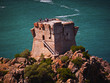 Genovese tower of Porto, Corsica, France