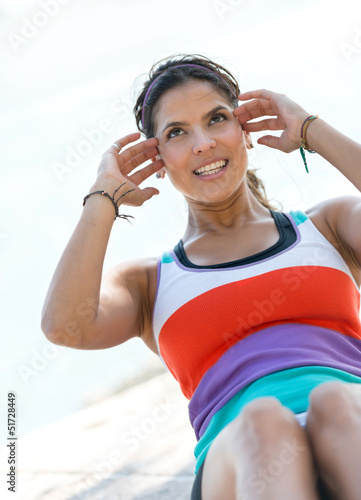 Photo: Woman working out her abs Woman working out her abs