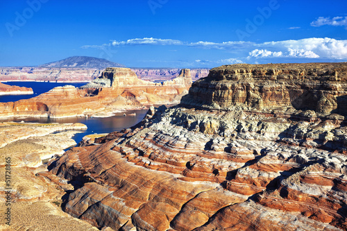 Photo: Famous landscape of the lake Powell Famous landscape of the lake Powell