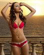 sunset girl with sexy bikini