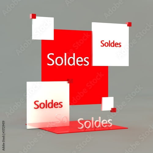 Illustration: Soldes illustration 3D Soldes illustration 3D