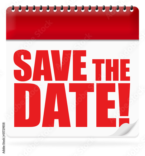 Illustration: Save the date! Button, Icon Save the date! Button, Icon