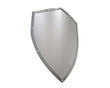 Metal Shield Isolated on White Background