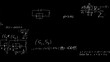 Maths equations appearing in chalk on board