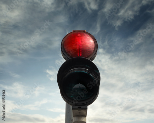 Photo: red traffic light red traffic light
