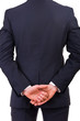 Businessman turning his back.