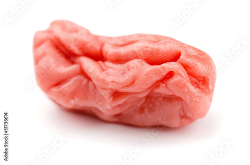 Photo: Piece of pink chewed bubble gum Piece of pink chewed bubble gum