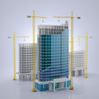 Skyscraper construction 3D