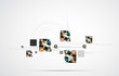 abstract futuristic circuit cube computer technology business ba