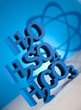 Photo: Atom, Chemistry formula background Atom, Chemistry formula background